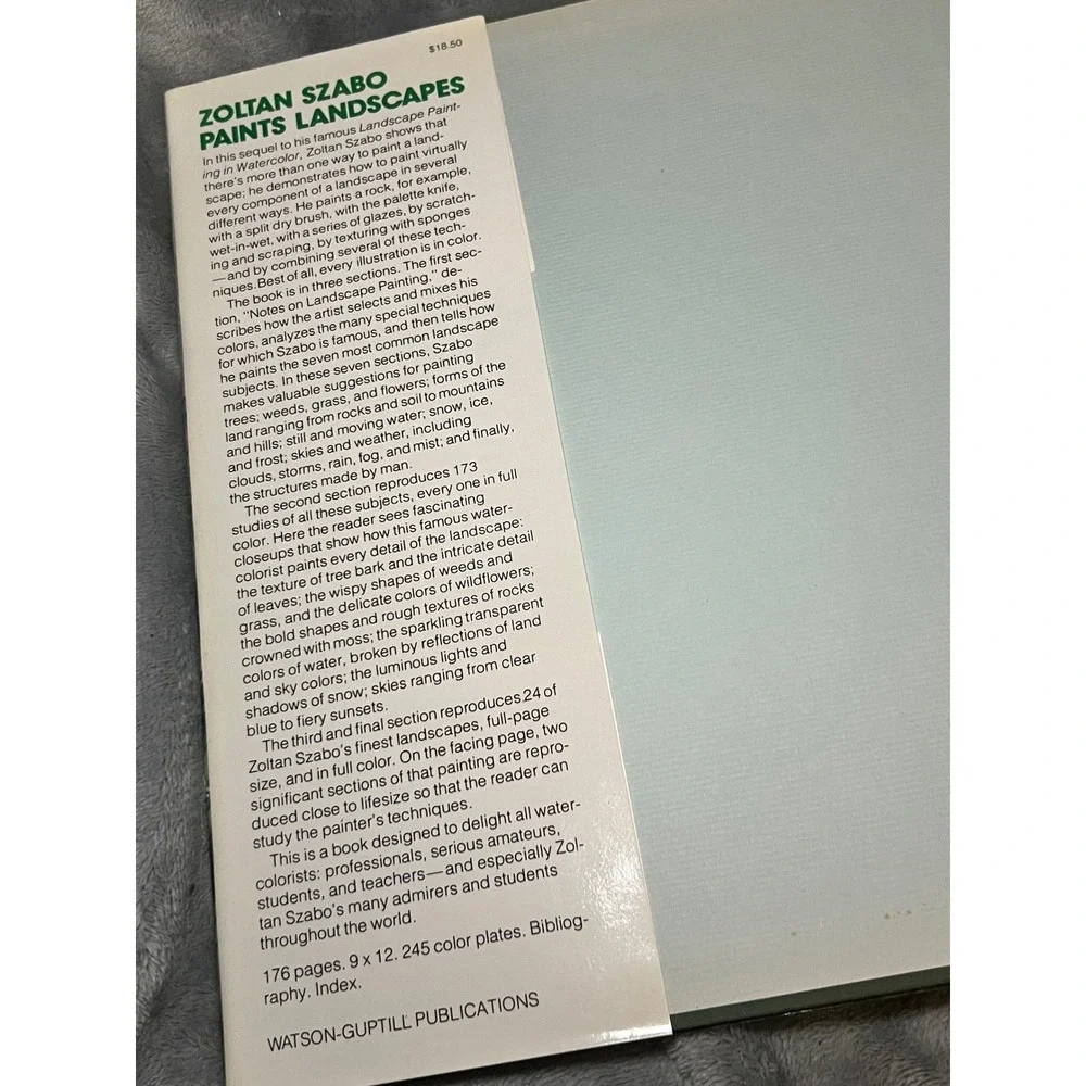 Zoltan Szabo Paints Landscapes 1977 First Printing Watercolor Art Hardcover DJ